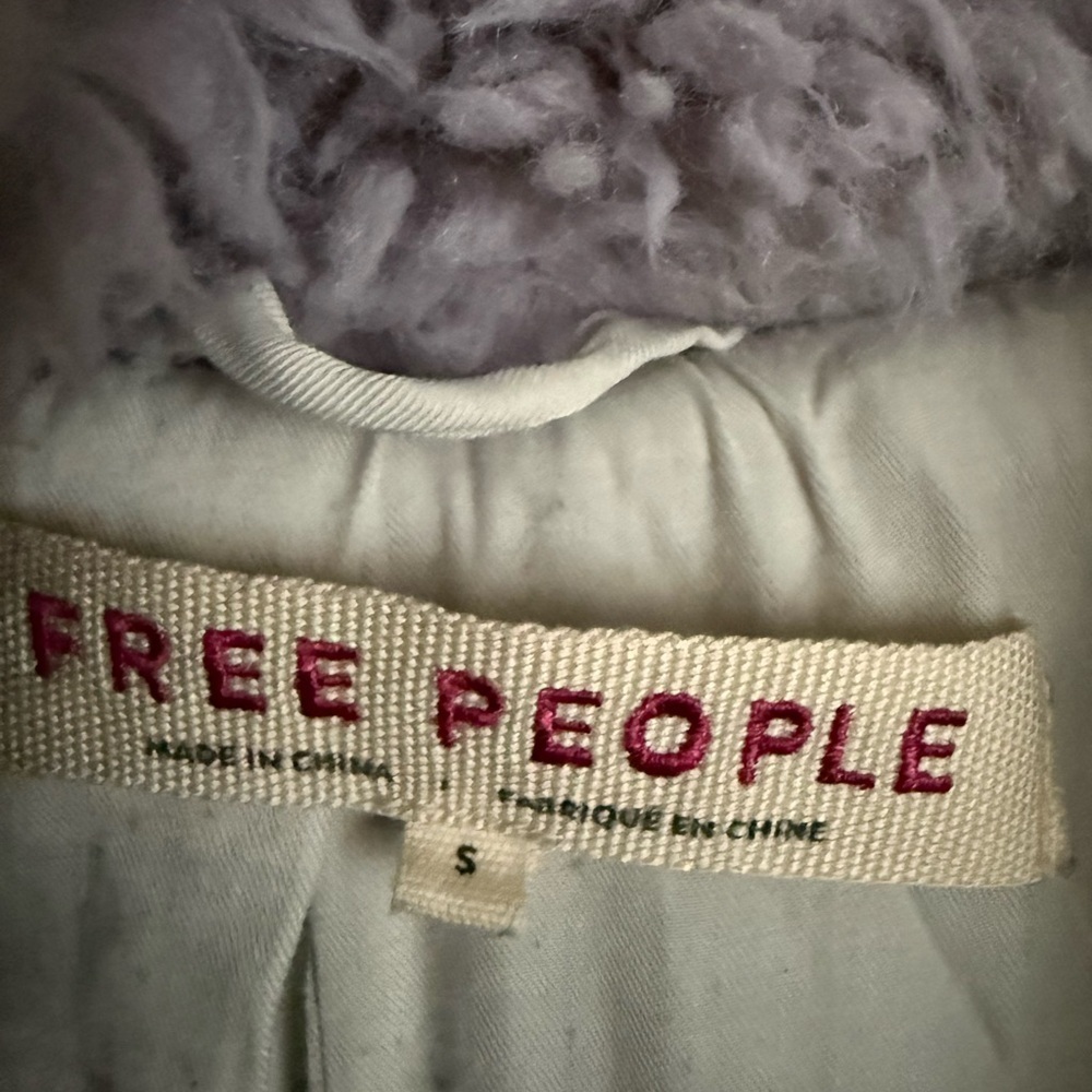 Free People Gray Teddy Jacket size S - Picture 9 of 9